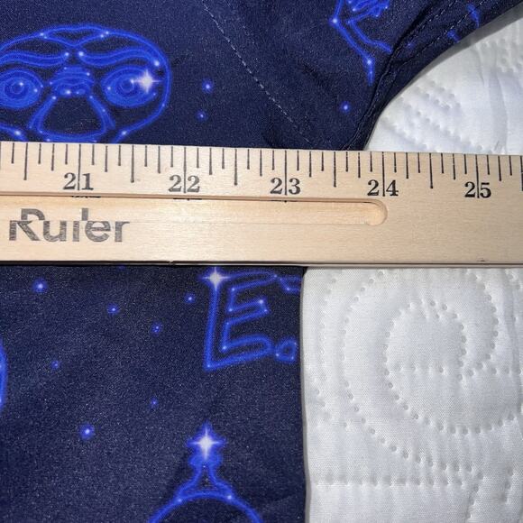 E.T RSVLTS Shirt Size XL Blue Phone Home Kunuflex Short Sleeve Button Up NEW NWT - Picture 5 of 13